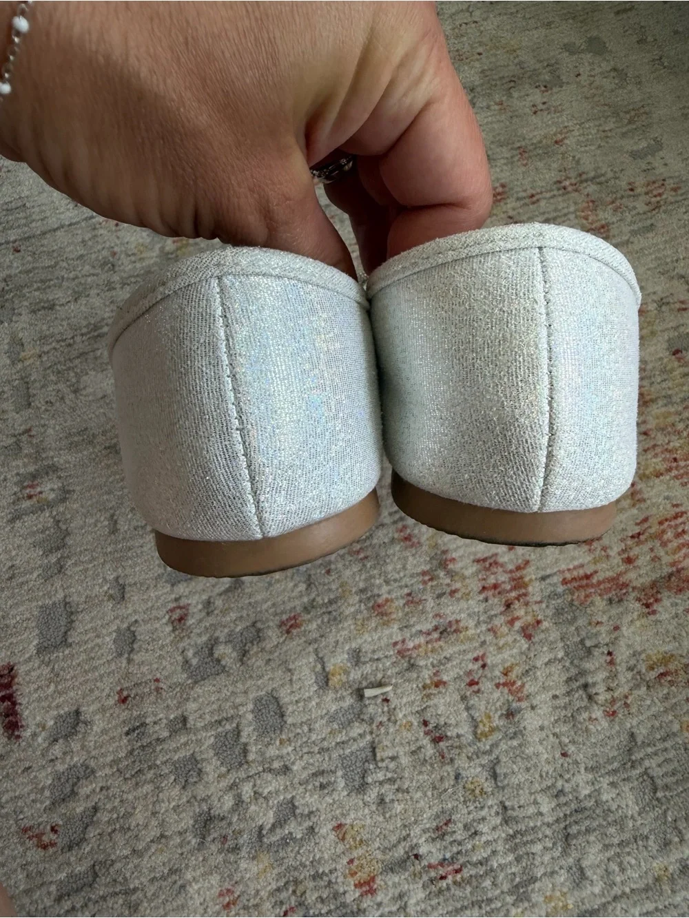 Kelly & Katie Girls' Glitter Ballet Flats, size 2